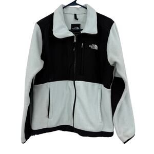 The North Face Size Medium Women's Denali Zip Up Jacket Light Blue and Black